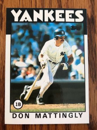 1986 Topps Tiffany 180 Don Mattingly In Nrmt - Mt Or Better