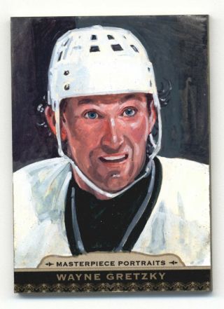 Wayne Gretzky 2014 - 15 Ud Masterpieces Portraits Hand Painted Art Card 8/10 Mp - Wg