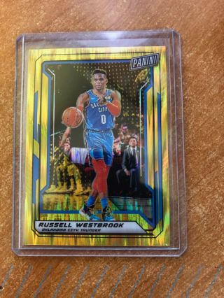 Russell Westbrook 2019 Gold Prizm 1/10 - Vip National Gold Pack