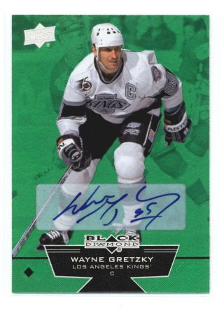 Wayne Gretzky 2012 - 13 Ud Black Diamond Emerald Auto Signature 04/10
