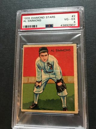 1935 Diamond Stars 2 Al Simmons Chicago White Sox Psa 4 Vg - Ex