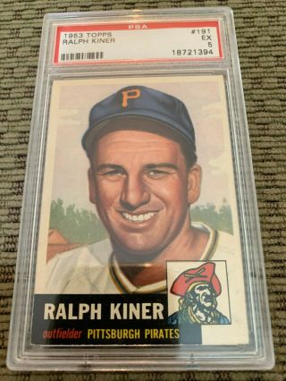 1953 Topps Ralph Kiner - Psa 5 - Ex