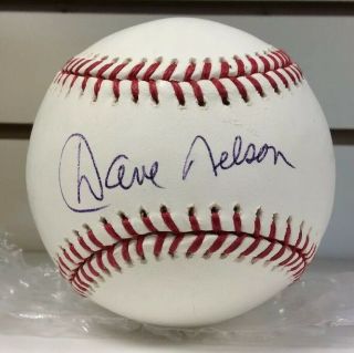 Dave Nelson Milwaukee Brewers Mlb Signed Autographed Rawlings Baseball W/coa