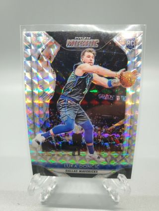 Luka Doncic 2018/19 Mosaic Silver Chrome Prizm Rookie Card