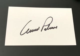Arnold Palmer Legendary Golfer Signed Autograph 3x5 Index Card U.  S.  Open Champ
