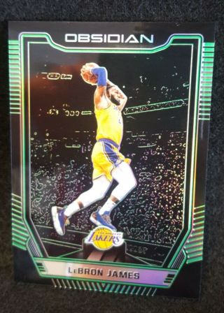 2018 - 19 Obsidian Electric Etch Green Lebron James Lakers 