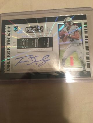 Trace Mcsorely 2019 Contenders Fame Auto 3/5 Baltimore Ravens/penn State