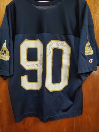Notre Dame 1995 Team Signed Football Jersey 12 Signatures Great Item
