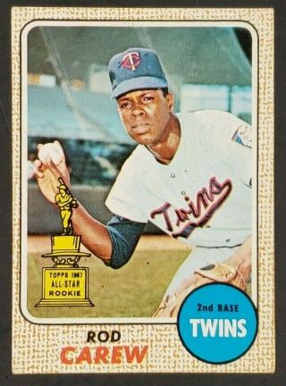 1968 Topps Baseball Card Rod Carew 80 Ex Range Bv $50