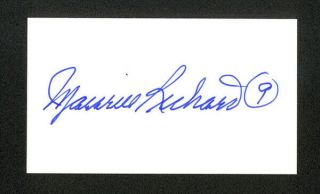 Maurice " Rocket " Richard Hof Canadiens Signed Autograph Auto Business Card