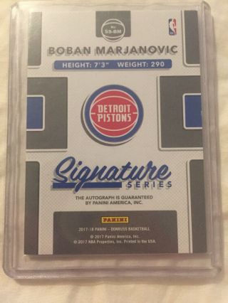 2015 - 16 Donruss Signature Series 55 Boban Marjanovic Auto 2