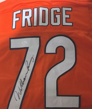 William Fridge Perry Chicago Bears Autographed Jersey Jsa Sticker - Make Offer