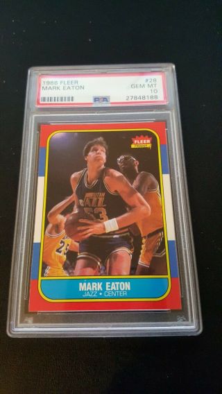 1986 Fleer Basketball Psa 10 Mark Eaton