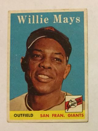 1958 Topps Willie Mays San Francisco Giants 5 (vg/ex)