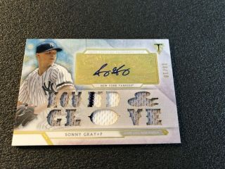 2018 Triple Threads Sonny Gray Game Relics Auto Autograph 13/18 Yankees