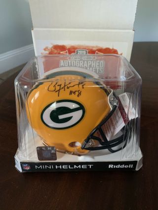 Green Bay Packers Paul Hornung Autographed,  Nfl Mini Helmet,  Jsa Hof
