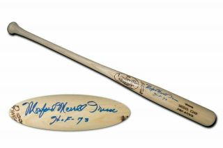 Monte Irvin Signed Louisville Slugger Baseball Bat W/coa Full Name