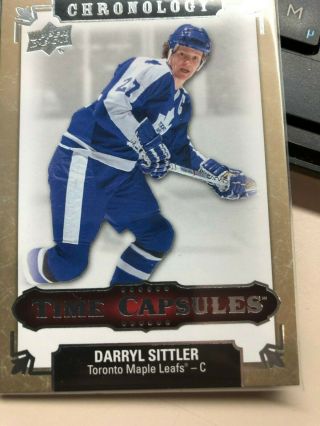 2018 - 19 Ud Chronology Time Capsules Opened Darryl Sittler Toronto Maple Leafs