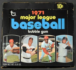 1971 Topps Baseball Card Empty Counter 10 Cent Display Box Ex,