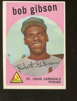 1959 Topps Baseball Card High 514 Bob Gibson Rookie Exmt