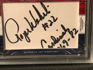 2017 Leaf Sports Icons Cut Autograph Lem Barney & Roger Wehrli Dual AUTO 1/1 HOF 2