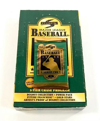1996 Score Baseball Series 2 Opened Partial Box 28 Packs
