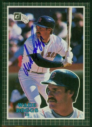 Autograph Psa/dna Of Wade Boggs Hof Of The Red Sox,  Donruss Action As