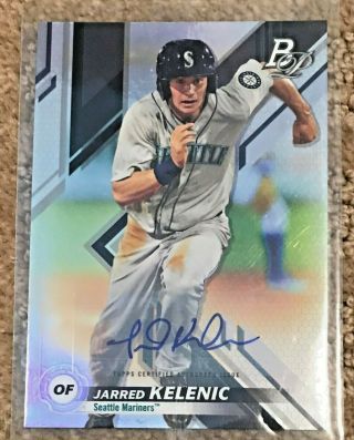 Jarred Kelenic 2019 Bowman Platinum Baseball Prospect Autograph Rookie Card Auto