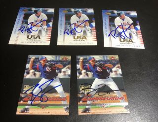 5 Ryan Zimmerman Signed Autograph Washington Nationals Rookie Cards Baseball