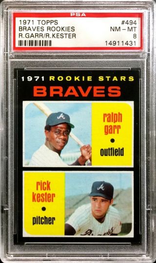 1971 Topps 494 Braves Rookies Ralph Garr Psa 8