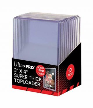Ultra Pro 3 " X 4 " Thick 180pt Toploader 10ct