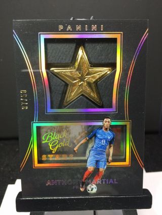 2016 - 17 Black Gold Soccer Anthony Martial Black Gold Stars Gold 37/50 France