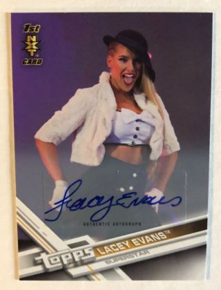 2017 Wwe Topps Lacey Evans Auto Autographed Card 70/99 Rookie Card Nxt Hot
