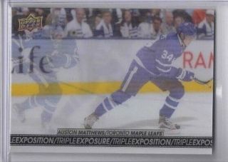Auston Matthews 17 - 18 Ud Tim Hortons Triple Exposure Toronto Maple Leafs