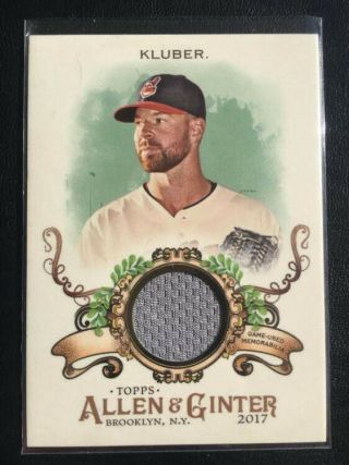 2017 Topps Allen And Ginter Jersey Non Auto Corey Kluber Indians