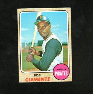Roberto Clemente 1968 Topps Card 150 Pittsburgh Pirates Ex Mt 04