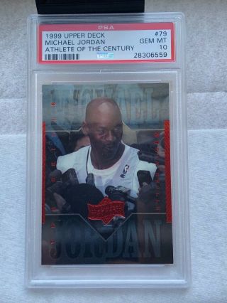 1999 Upper Deck Michael Jordan Athlete Of The Century 79 Psa 10