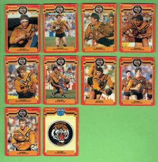D496.  1986 Balmain Tigers Scanlens Rugby League Cards
