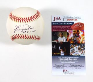 Fergie Jenkins Signed Onl Baseball W/ Inscription 284 Wins Jsa Auto Da030909