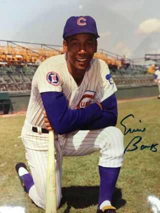 Ernie Banks Signed Autographed 8 " X 10 " Color Photo