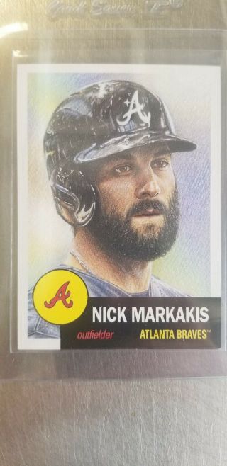 Nick Markakis Atlanta Braves 2018 Topps Living Set Card 6 From Week 2 Ssp,  Sp