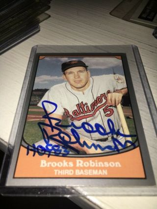 Brooks Robinson Hof 83 Baltimore Orioles Signed 1990 Baseball Legends Card