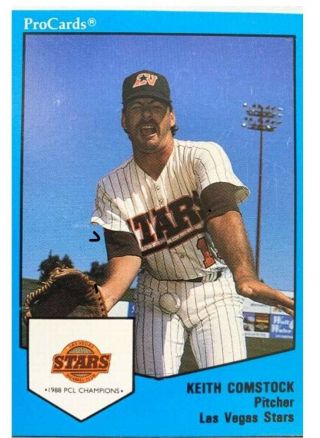 1989 Procards Keith Comstock Las Vegas Stars - As Featured On Espn
