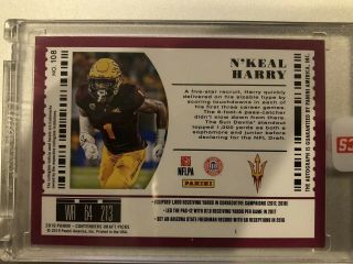 2019 Contenders Playoff Ticket N’keal Harry Rookie Auto 1/18 4