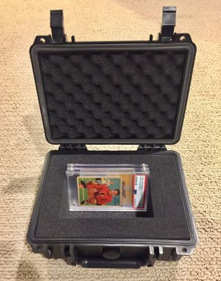 Waterproof Graded Sports Card Storage Box Locking Case Foam Lined Psa Bvg Bgs