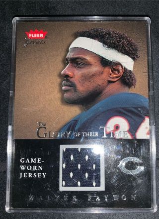2004 Fleer Greats Walter Payton Game Worn Jersey Glory Of Their Time