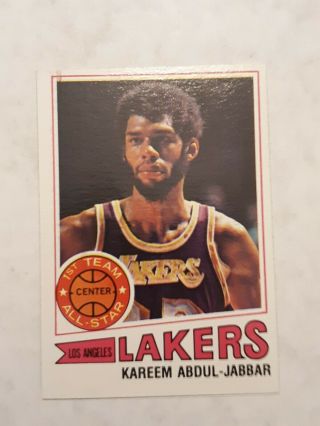 1977 Topps Kareem Abdul - Jabbar 1 Basketball Card
