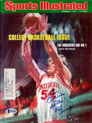 Kent Benson Autographed Signed Sports Illustrated Indiana Beckett B63448