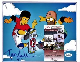 Tony Hawk Signed Autograph 8x10 Simpsons Photo X - Games - Jsa Cc71890