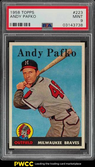 1958 Topps Setbreak Andy Pafko 223 Psa 9 (pwcc)